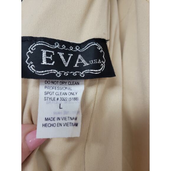 Eva USA Bright Gold Sequin Short Formal Party Homecoming Dance Dress Size Large - Picture 6 of 7